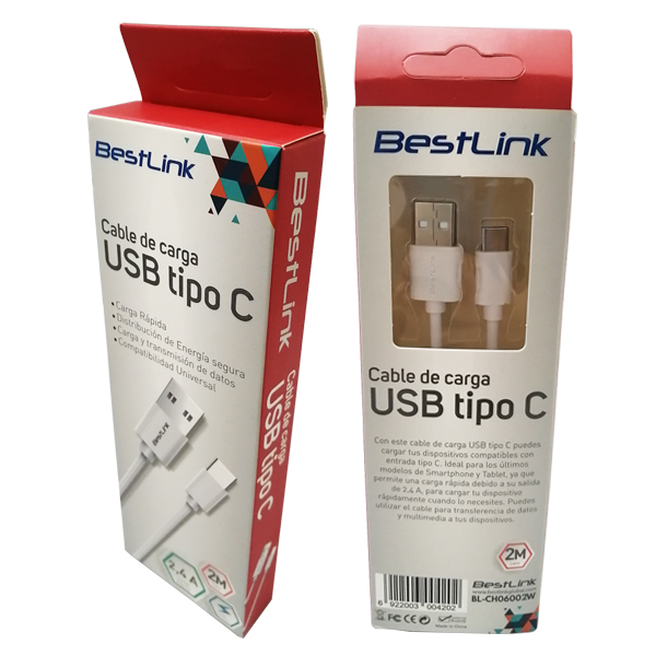 Cable Micro USB 2m Carga Rápida 2.4A Bestlink®