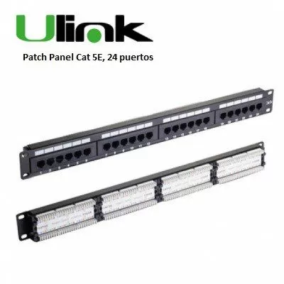 Patch Panel Cat 5E, 24 puertos