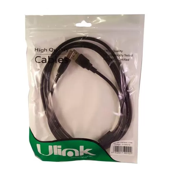 Cable USB impresora A/B 1.8 Mts | Ulink - Imagen 2