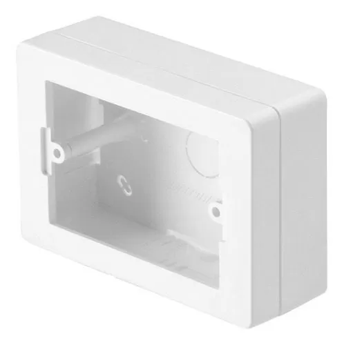 Caja chuqui sobrepuesta con precortes blanca