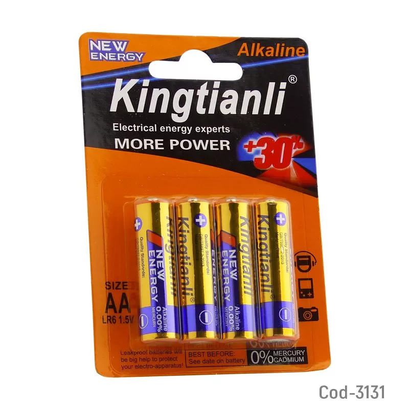 Pilas AA Alcalinas set X4 | Kingtianli