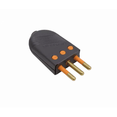 Enchufe macho volante 2P + 1T Negro | KALOP