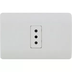 Tomacorriente embutido simple blanco 10A