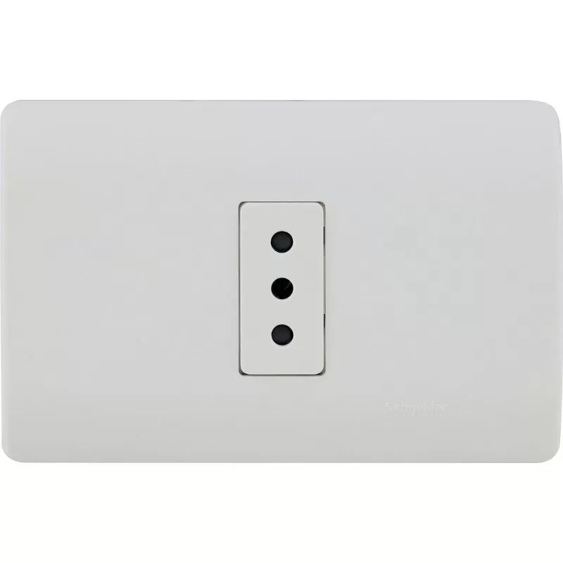 Tomacorriente embutido simple blanco 10A