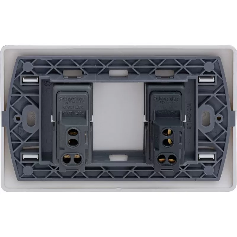 Interruptor embutido doble 9/15 blanco - Imagen 2