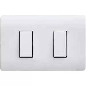 Interruptor embutido doble 9/15 blanco