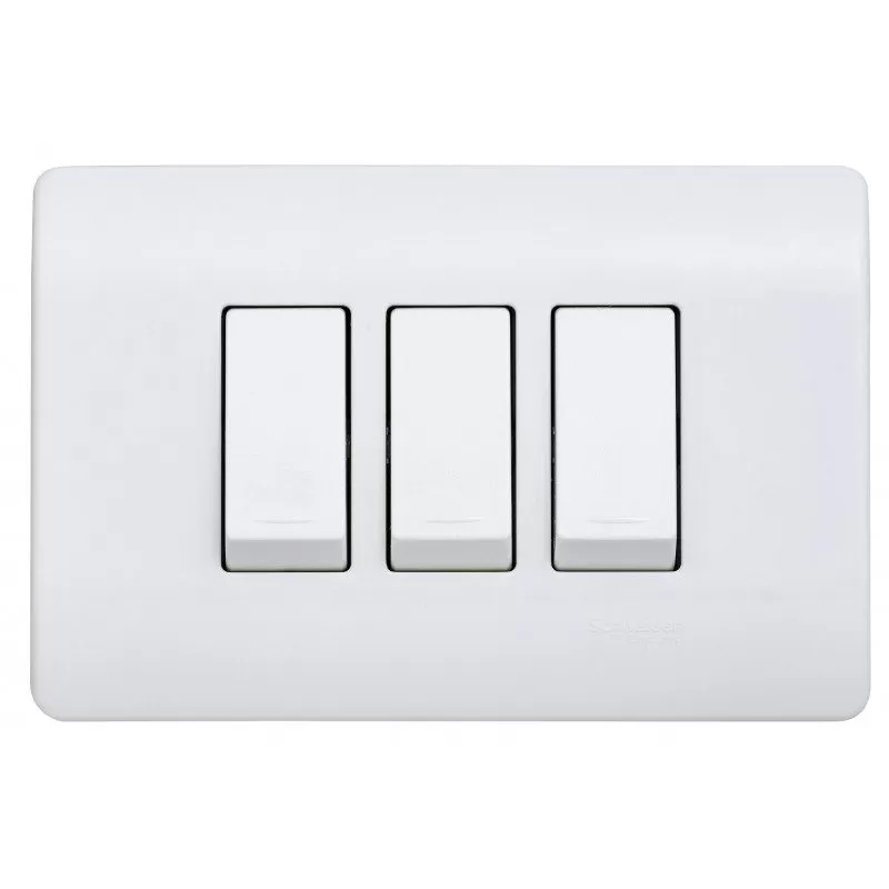 Interruptor embutido triple 9/32 blanco