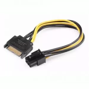 Cable adaptador SATA 15 PIN A PCI-E/ 6 PIN