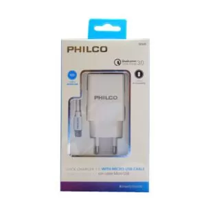 Cargador celular 18W Carga Rápida 3.0 Philco micro USB