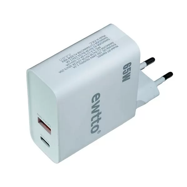 Cargador Tipo-C Ewtto ET-E6095C 65W + Cable de 2mts - Imagen 2