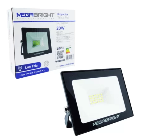 Foco LED 20W Megabright Luz Fria, Certificado SEC - Imagen 2