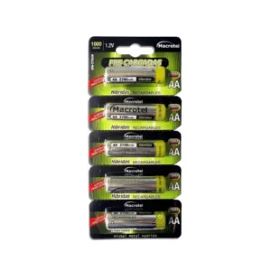 Pilas recargables AA Macrotel Pack 5 und.