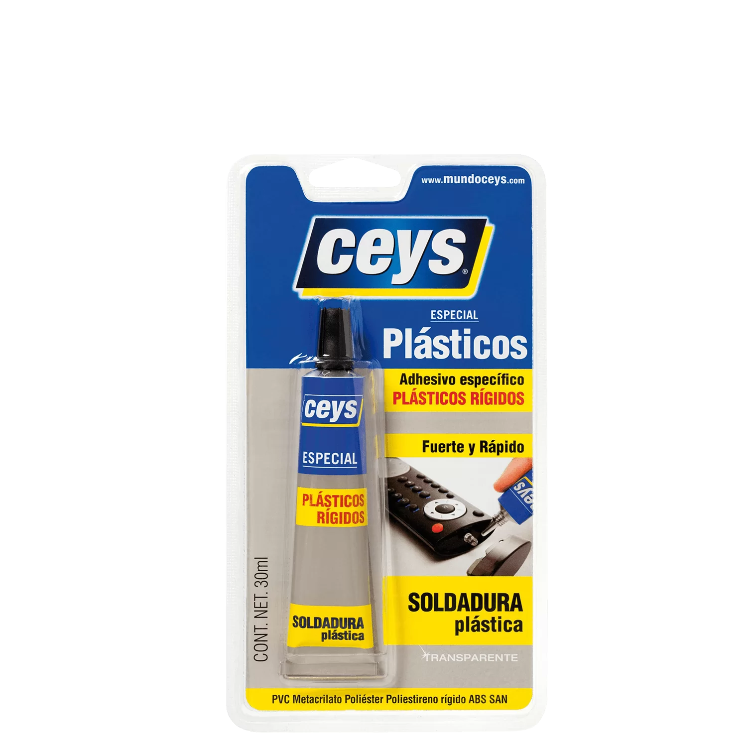 Pegamento para plásticos rígidos 30 Ml | Ceys