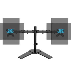 Soporte Monitor doble de sobre mesa + Inclinación  14" A 27"