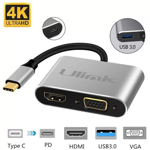 HUB Adaptador multipuerto USB C [4 en 1] UL-ADC404V | Ulink - Imagen 2
