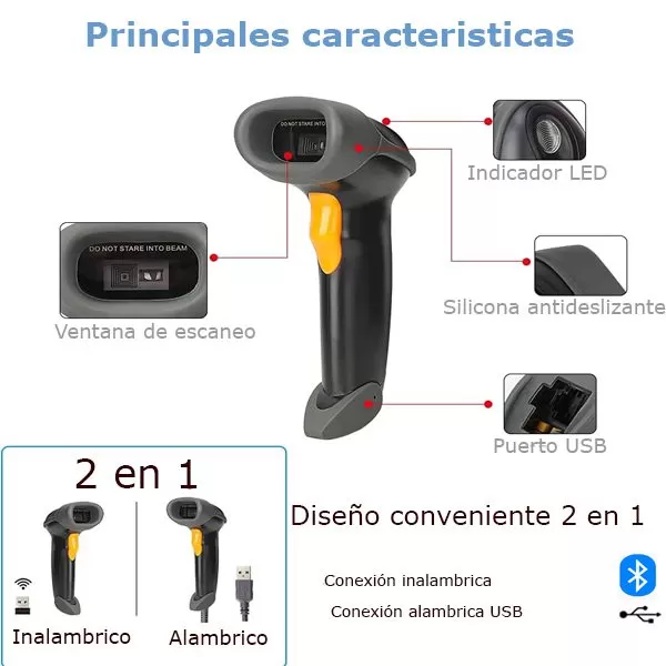 Lector código de barra inalámbrica Bluetooth UT-BSCBT8 | UTEK - Imagen 2